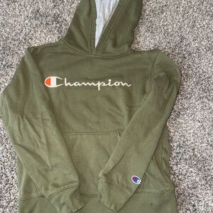 Champion Olive Green Athletic Hoodie